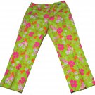 Rarely Used Womens Lilly Pulitzer Pants Floral Cropped Size 2