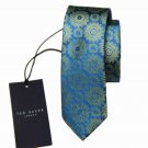 Ted Baker Tie Floral Silk Blue Yellow Gold Men's