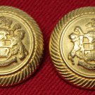 Two Men's Royal London Blazer Buttons Gold Shank Two Men's Royal London Blazer Buttons Gold Shank
