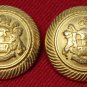 Two Men's Royal London Blazer Buttons Gold Shank