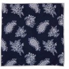 Gascoigne Cotton Pocket Square Navy White Floral Paisley Men's 9.5 X 9.5 Gascoigne Cotton Pocket Square Navy White Floral Paisley Men's 9.5 X 9.5