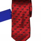 Tresanti Silk Tie Red Black Monkeys Men's