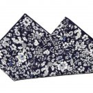 Men's Gascoigne Pocket Square Floral Navy Blue White 9.25" X 9.25" Men's Gascoigne Pocket Square Floral Navy Blue White 9.25" X 9.25"