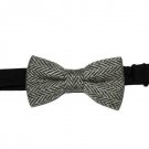 Gascoigne Wool Herringbone Bow Tie Gray Men's
