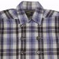 Diesel Plaid Shirt Double Breasted Wool Blend Gray Blue Brown Men's Size Medium