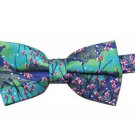 Gascoigne Bow Tie Cotton Floral Green Pink Blue Men's