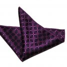Gascoigne Pocket Square Purple Floral Size 9" X 9" Men's