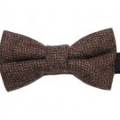 Gascoigne Wool Tweed Bow Tie Brown Orange Pre-tied Men's