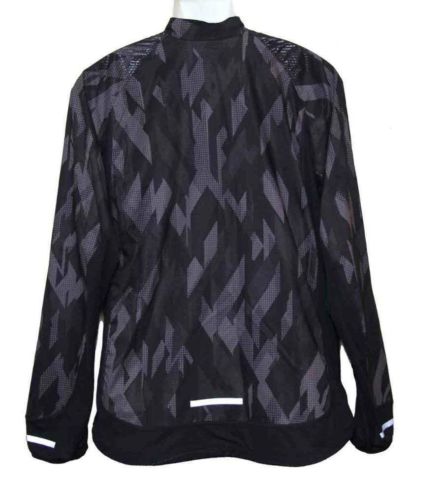 Men's Nike Reflective Windbreaker Jacket Black Gray Yellow Size Slim XL