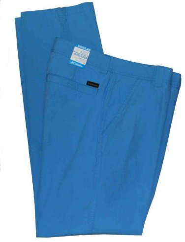 Columbia Pants Chinos Blue Flat Front Men's Size 34 X 34