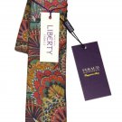 Feraud Liberty of London Fabric Tie Cotton Peacock Narrow Men's