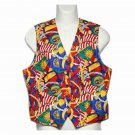 Colorful Pendleton Vest Nautical Theme Women's Size 12