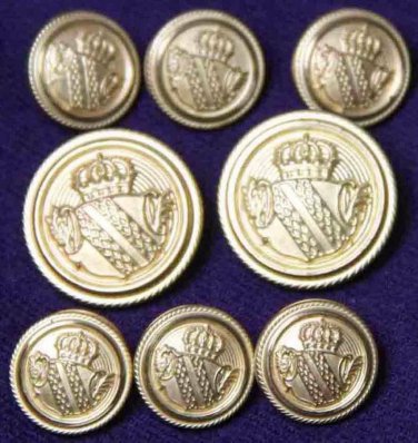 Mens Arnold Palmer Blazer Buttons Set Gold Brass
