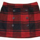 Gap Skirt Wool Blend Black Red Plaid Women's Size Junior's 1 Gap Skirt Wool Blend Black Red Plaid Women's Size Junior's 1