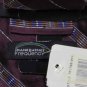 Jhane Barnes Neck Tie Silk Burgundy Blue White Gray Men's