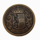 One Mens Vintage Waterbury Blazer Button Brown Antique Gold Salzburg