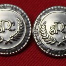 Two Mens Paris Sport Club Blazer Buttons Silver