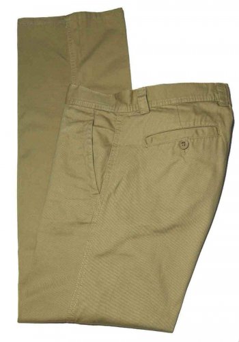 Denim Co Chinos Khaki Pants Flat Front ACTUAL Size 33 X 31