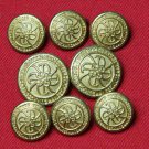 Vintage Waterbury Club Room Blazer Buttons Set Gold Brass CR Monogram Men's Vintage Waterbury Club Room Blazer Buttons Set Gold Brass CR Monogram Men's
