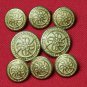 Vintage Waterbury Club Room Blazer Buttons Set Gold Brass CR Monogram Men's