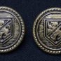 Two Mens Marcello Milanelli Blazer Buttons Antique Brass