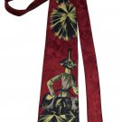 Vintage Franco Phillipe Italian Silk Tie Fan Dancer 1980s