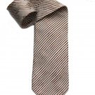 Emporio Armani Tie Italian Silk Floral Stripe Brown Tan White Men's