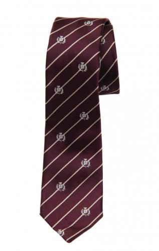 John Varvatos Tie Italian Silk Burgundy Tan White Men's