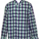 Brooks Brothers Plaid Shirt Men's Green Blue Size Slim Large Brooks Brothers Plaid Shirt Men's Green Blue Size Slim Large
