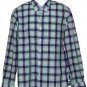 Brooks Brothers Plaid Shirt Men's Green Blue Size Slim Large