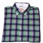 Brooks Brothers Plaid Shirt Men's Green Blue Size Slim Large