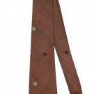 Vintage Arrow Tie Brown Black Green Silk 1950s Short