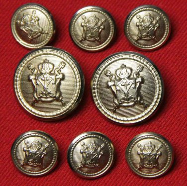 Mens Newcastle Blazer Buttons Set Gold Brass