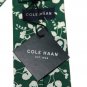 Cole Haan Tie Silk Cotton Green White Floral Men's