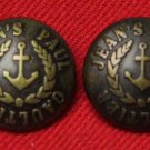 Two Jean Paul Gaultier Buttons Metal Brown Gold