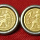 Two Emperor Blazer Buttons Caesar Gold and Nickle