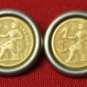 Two Emperor Blazer Buttons Caesar Gold and Nickle