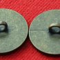 Two Ralph Lauren Jeans Co Buttons Metal Brown Gold Shank