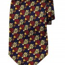Vintage Ermenegildo Zegna Italian Silk Tie Geometric Tulips Men's 1980s