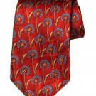 Joseph A Bank Italian Silk Tie Floral Red Blue Green Men's Long
