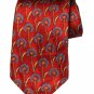 Joseph A Bank Italian Silk Tie Floral Red Blue Green Men's Long