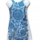 Just Taylor Dress Blue Teal White Floral Women's Sleeveless Size 2