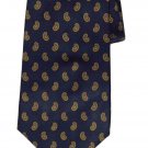 Brooks Brothers Silk Tie Navy Blue Gold Paisley Men's Brooks Brothers Silk Tie Navy Blue Gold Paisley Men's
