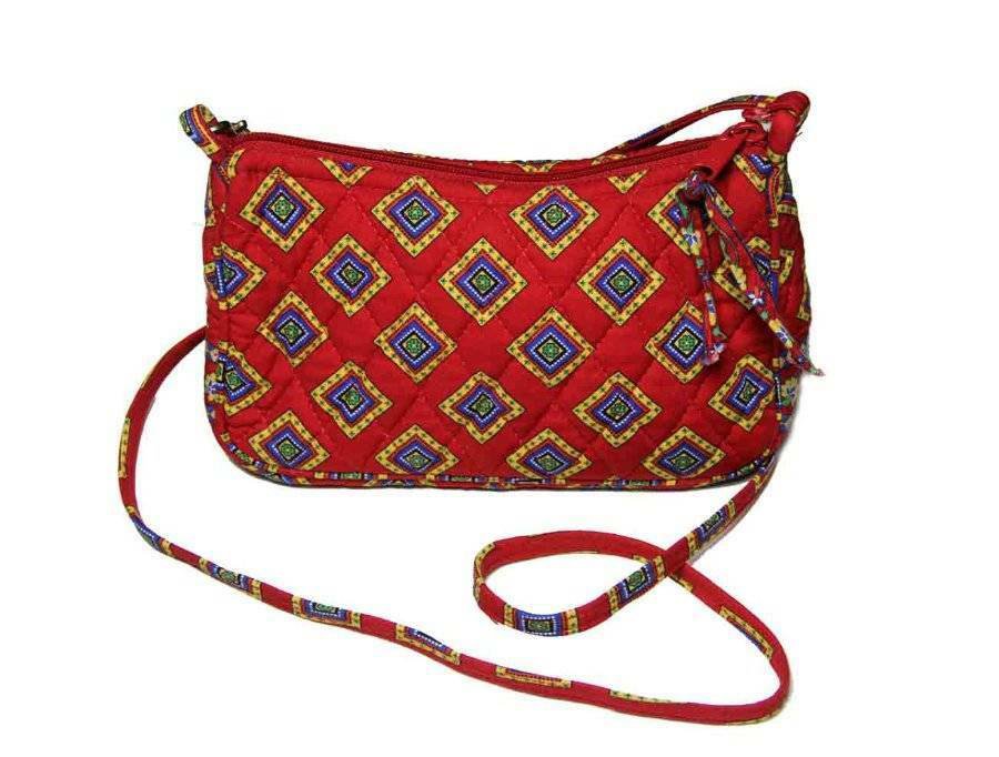 vera bradley red leather purse