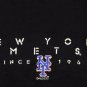 Majestic New York Mets T-Shirt Black Embroidered Size Small