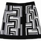 Ann Taylor Skirt Black Gray White Geometric Pattern Women's Size 6 Ann Taylor Skirt Black Gray White Geometric Pattern Women's Size 6