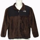 Girls North Face Fleece Jacket Brown Black Size Large