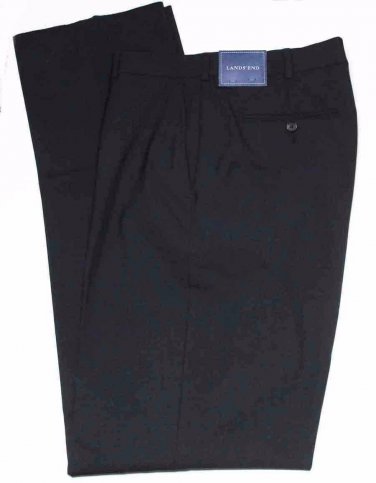 Lands' End Dress Pants Black Flat Front Men's Size 35