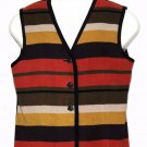Ann Taylor Vest Wool Blend Striped Women's Size Fits Medium