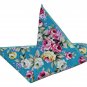 Gascoigne Pocket Square Floral Cotton Blue Pink Green Yellow Men's